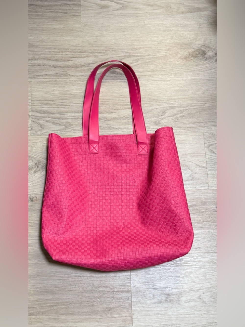 Bath & Body Works Hot Pink Woven Tote